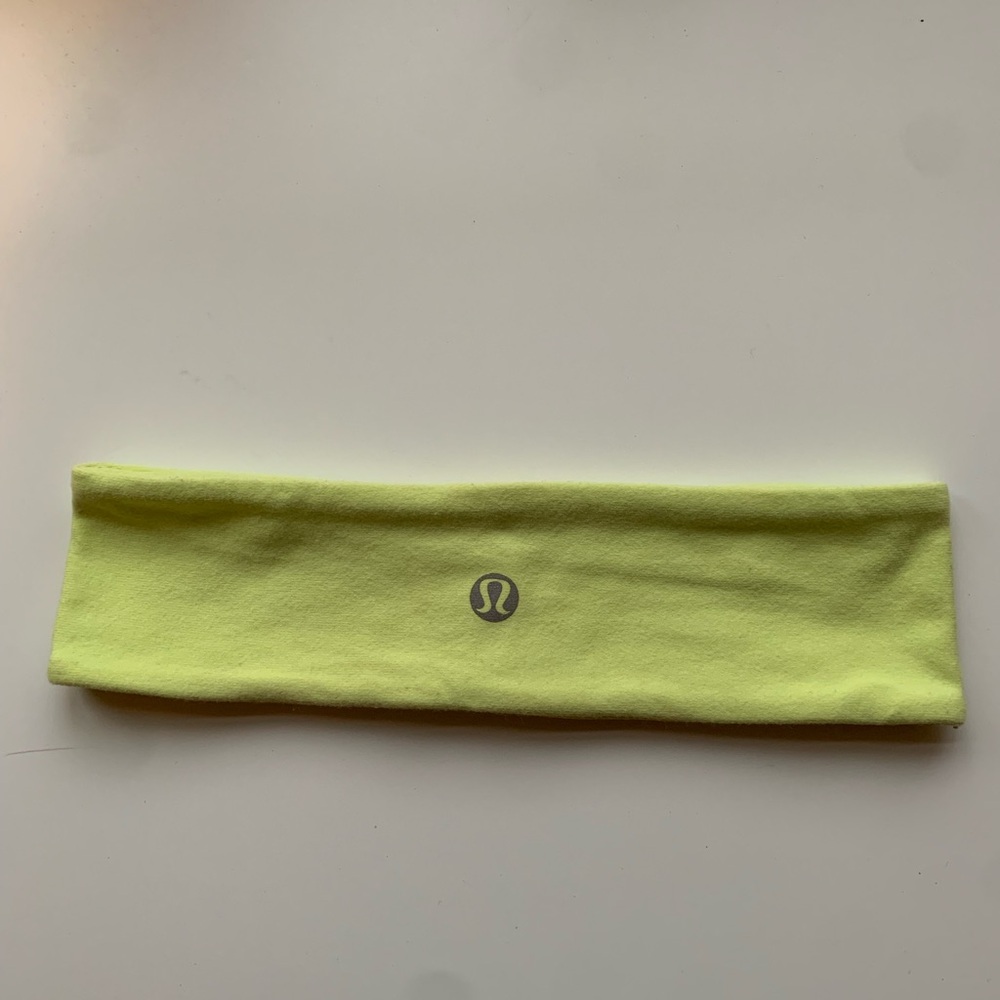 lululemon athletica Lime Green Headband Reversible